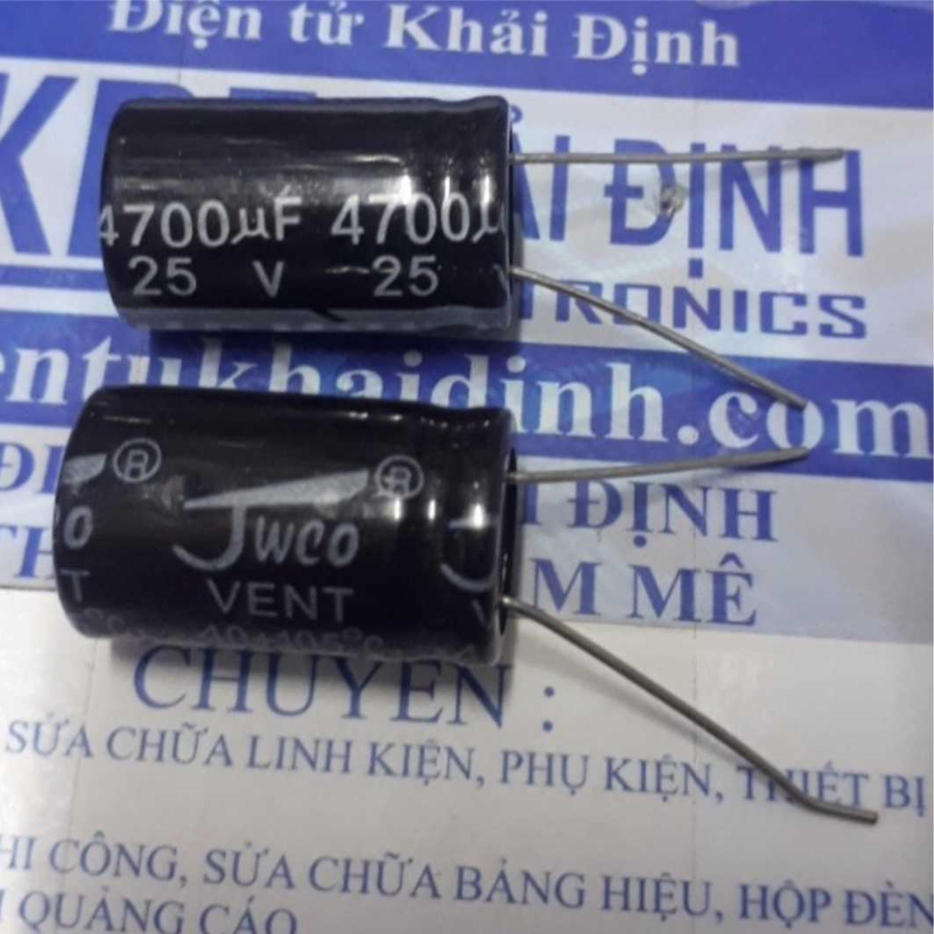 10 con TỤ HÓA, TỤ PHÂN CỰC 4700uf 25V  kde1825