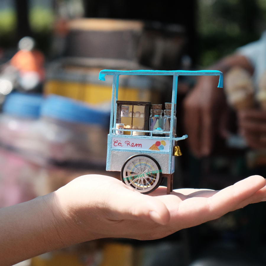 Saigon little DIY assembly model-ice cream car-hr05