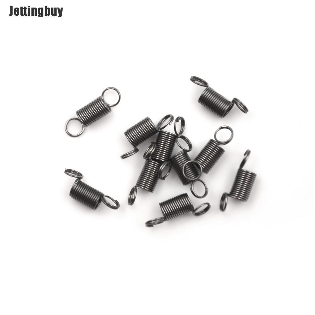 Jettingbuy 10PCS 15mm Stainless Steel small Tension Spring With Hook For Tensile DIY Toy