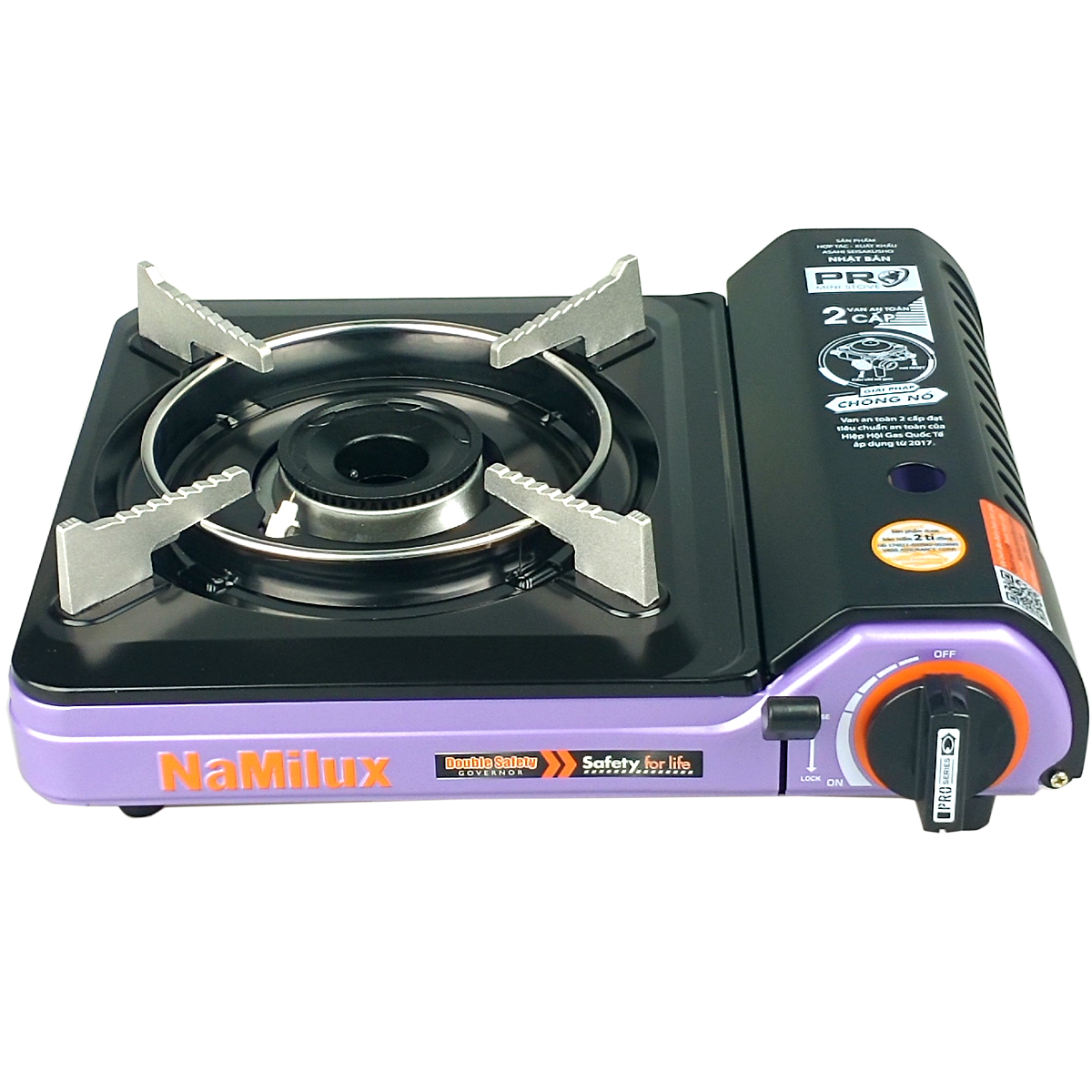 BẾP GAS MINI PRO PL2021PF NAMILUX DU LỊCH ( SỬ DỤNG CỤM VAN NGẮT GAS AN TOÀN CHỐNG NỔ - INLINE CUT )