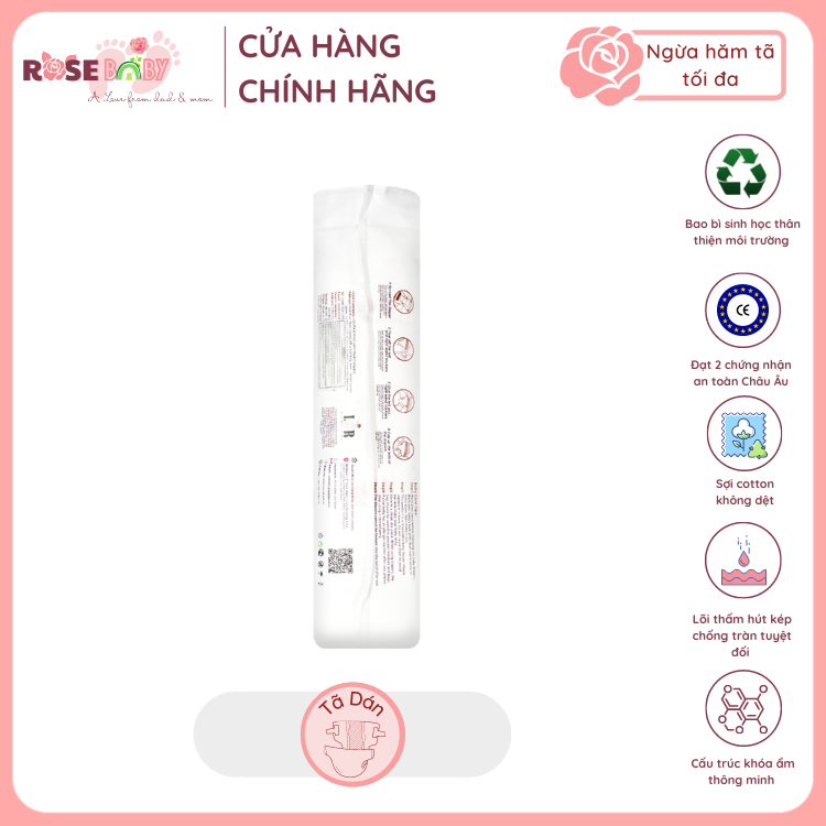 Thùng Tã Dán ROSE BABY Size S (168 miếng)