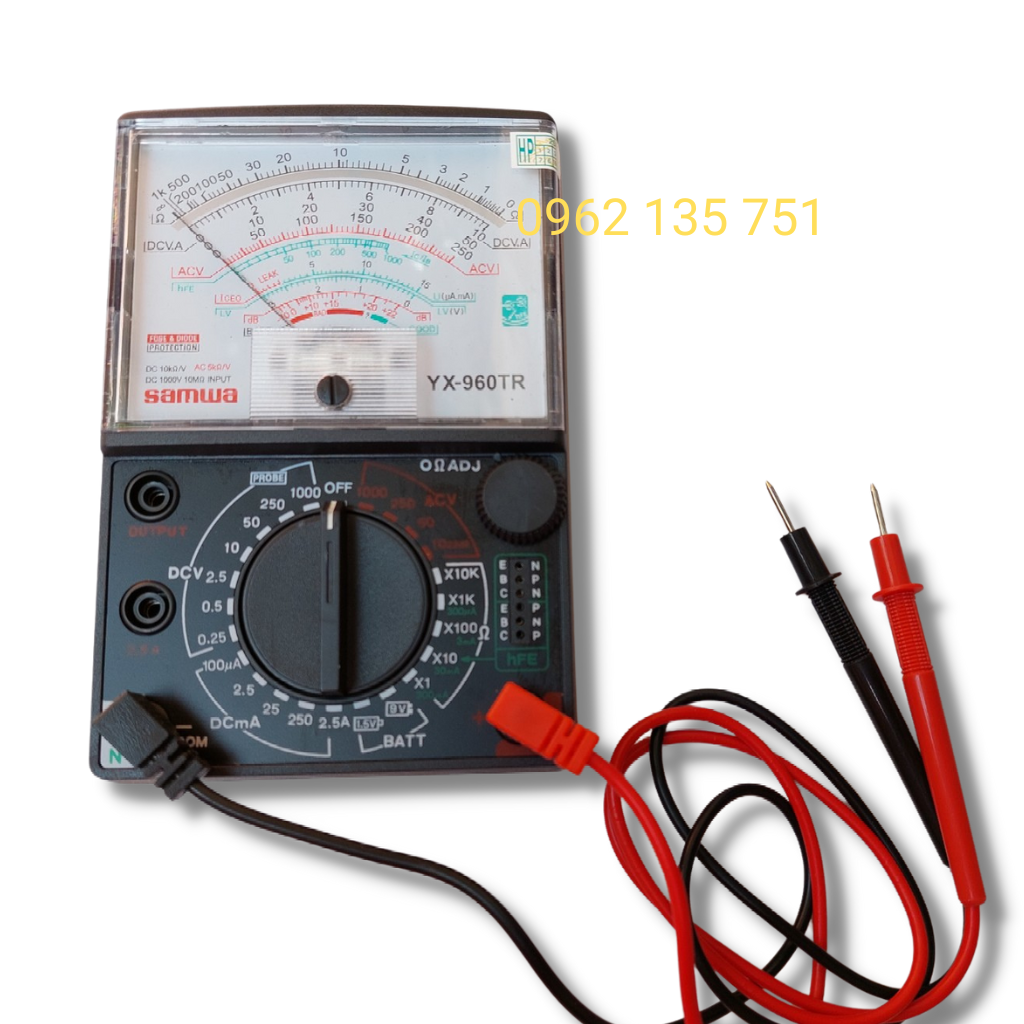 Đồng hồ đo điện vạn năng kim đồng hồ VOM Samwa yx960tr
