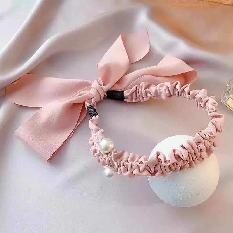 Cài cứng băng đô có dây buộc tóc đúng hạt