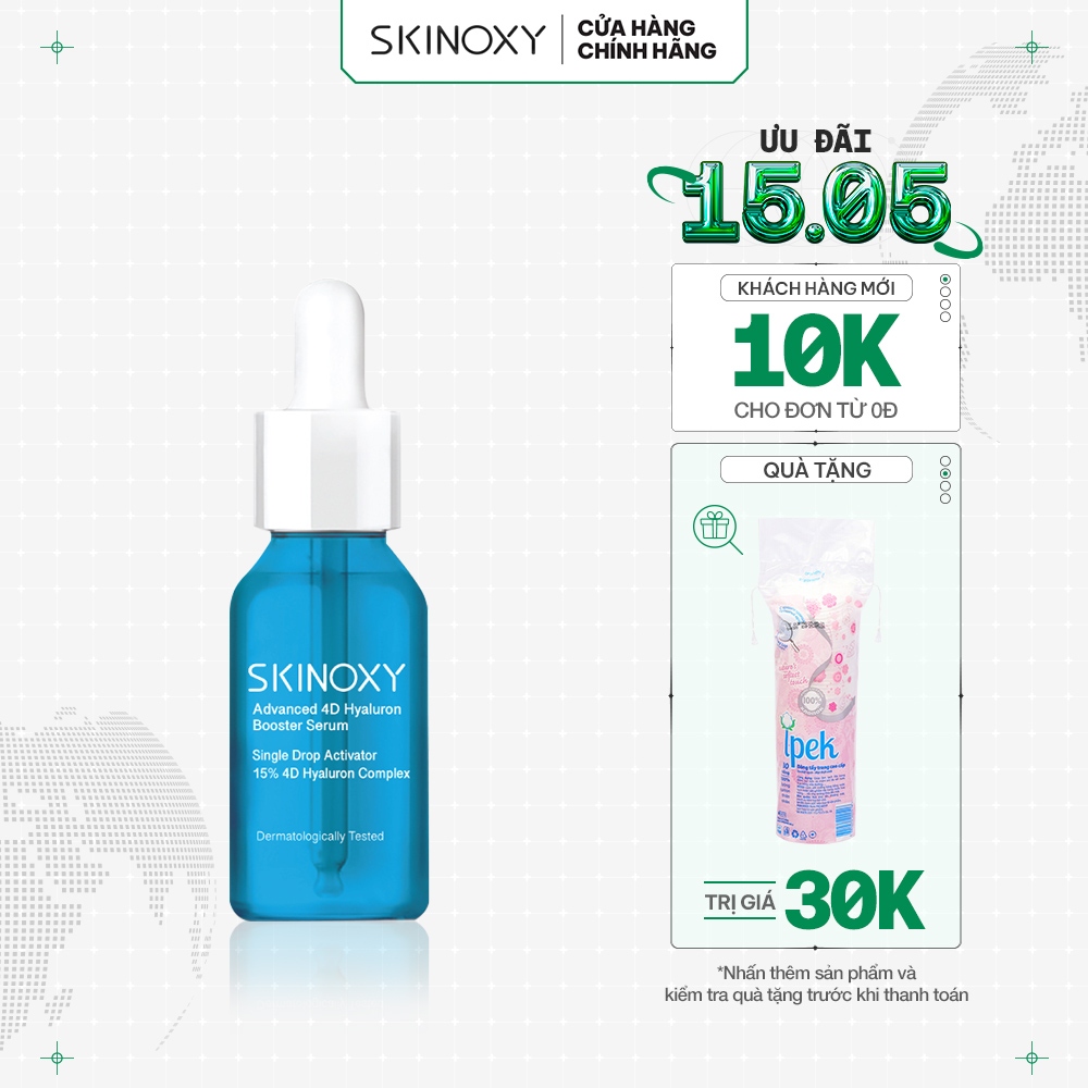 Skinoxy Advanced 4D Hyaluron Booster Serum – 9Ml (Tinh Chất Dưỡng Ẩm Giúp Da Trông Căng Mịn - 9Ml)