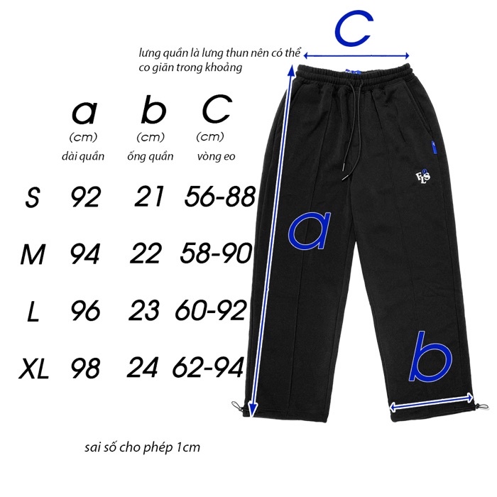 Quần dài nỉ FEARLESS FLS logo đen