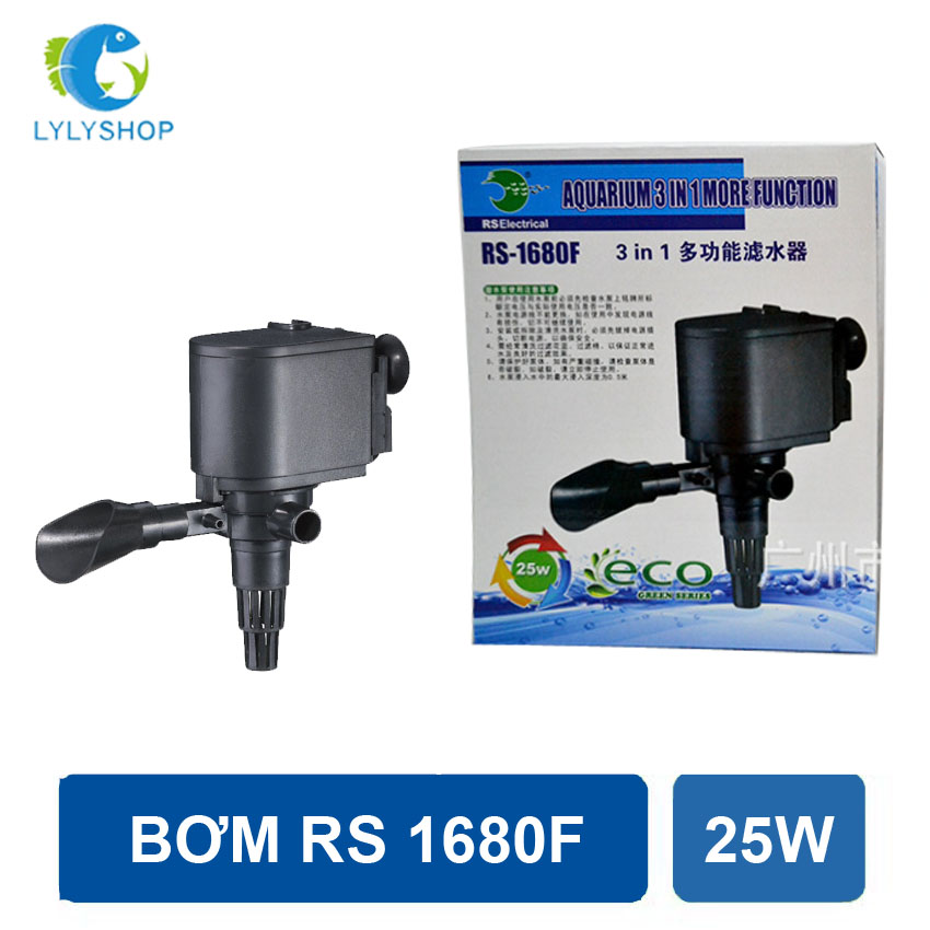 25W - 1750L / Hr - High quality 3 IN 1 RS 1680F water pump, flow blowing, and sediment suction pump, 1.3m high push, suitable for aquariums 1.5m.