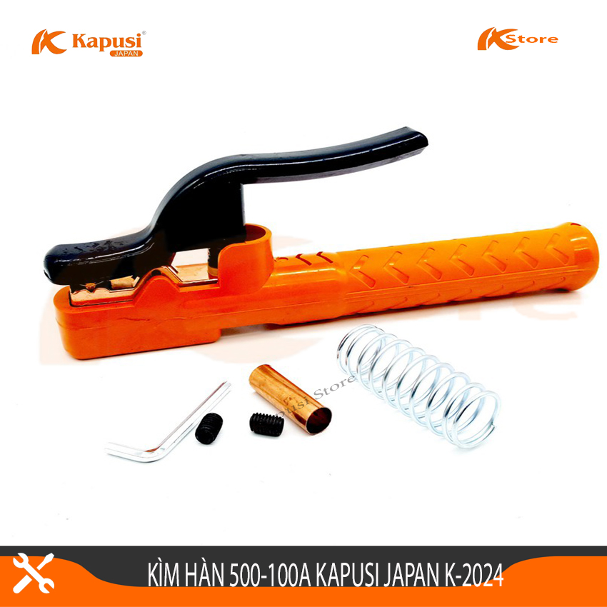 Kìm hàn kapusi japan k-2024 500-1000a, kìm kẹp hàn kapusi, kìm kẹp mát 500-1000a, kim han, kìm hàn điện cao cấp
