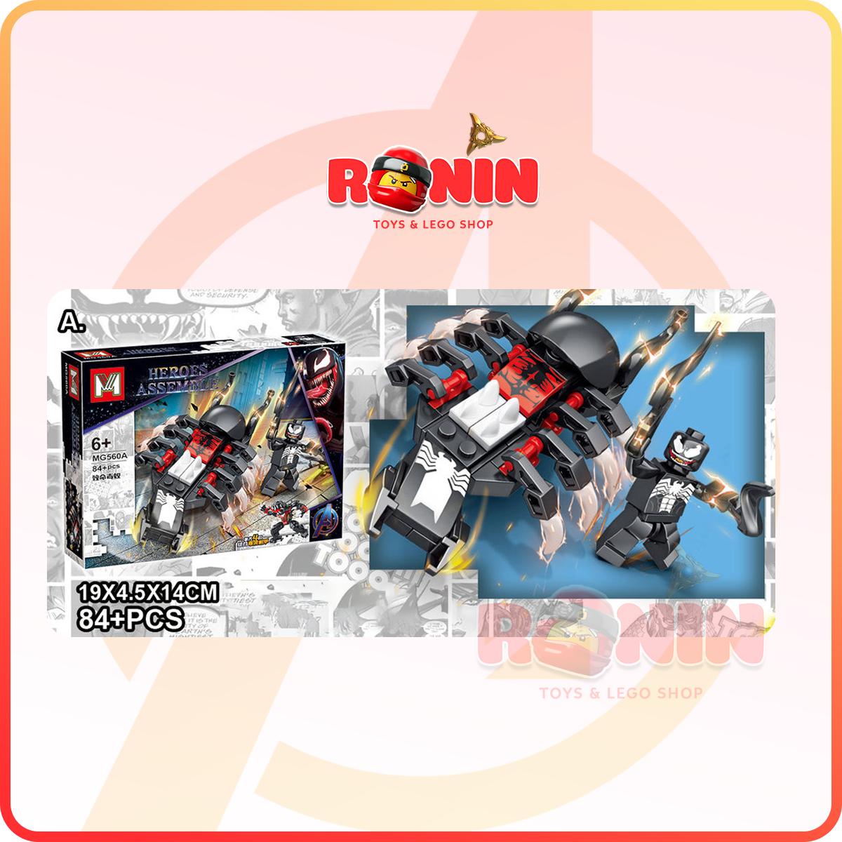 [🔥Marvel🔥] Bộ Đồ Chơi Lắp Ráp Mô Hình Venom Khổng Lồ 4in1