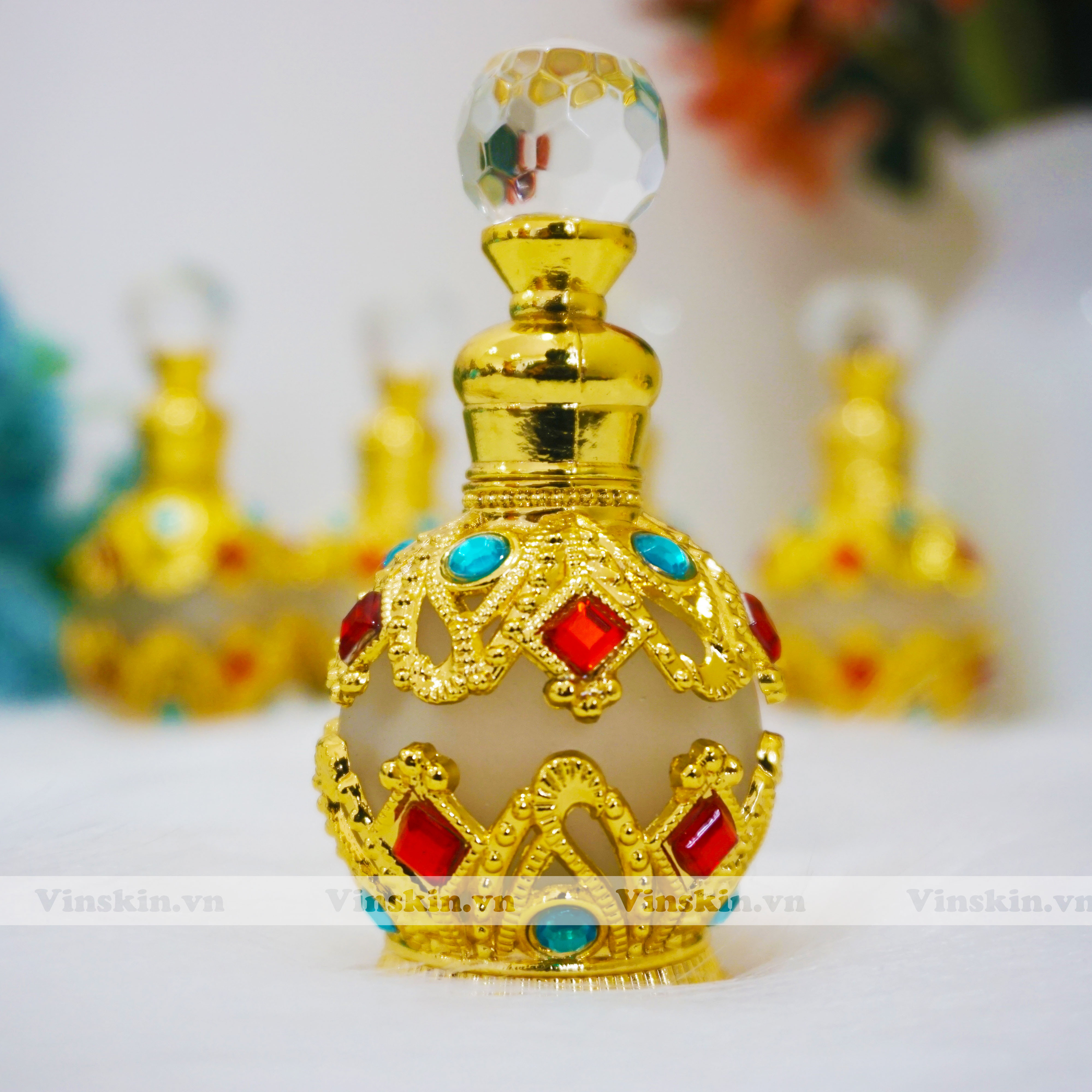 Tinh Dầu Nước Hoa Dubai Thiết Kế Mẫu Đá Tròn 15ml