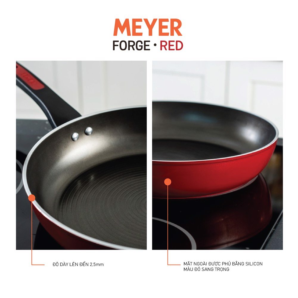 Chảo Chống Dính Forge Red Meyer 20cm - Thương Hiệu Mỹ, SX Thái Lan | Meyer Forge Red Frypan 20cm