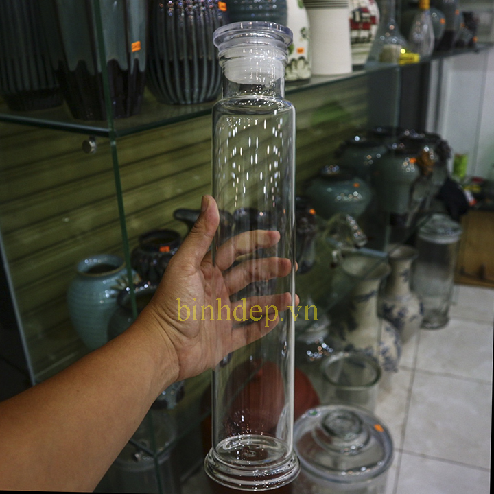 Chai ngâm rượu thuỷ tinh có khoá 2.5 lít
