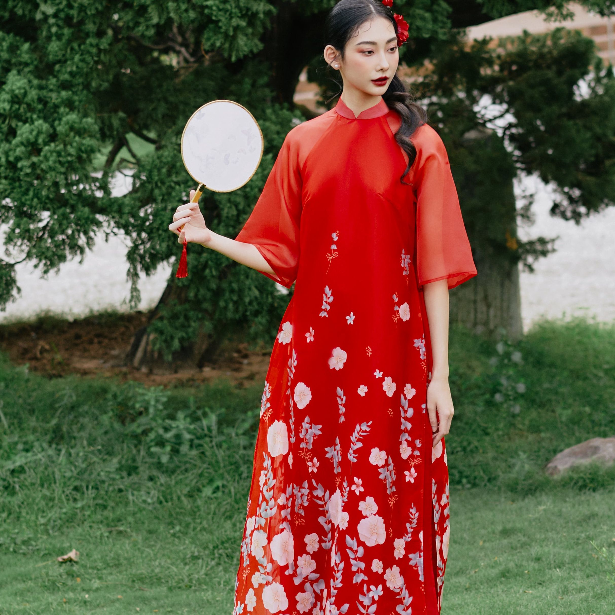 Voucher siêu sale 15% OLV - Áo dài AD Phúc Hy (Không kèm quần)