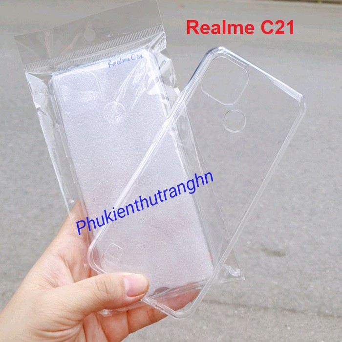 Ốp dẻo silicon Realme C21 trong suốt ôm khít máy - phukienthutranghn