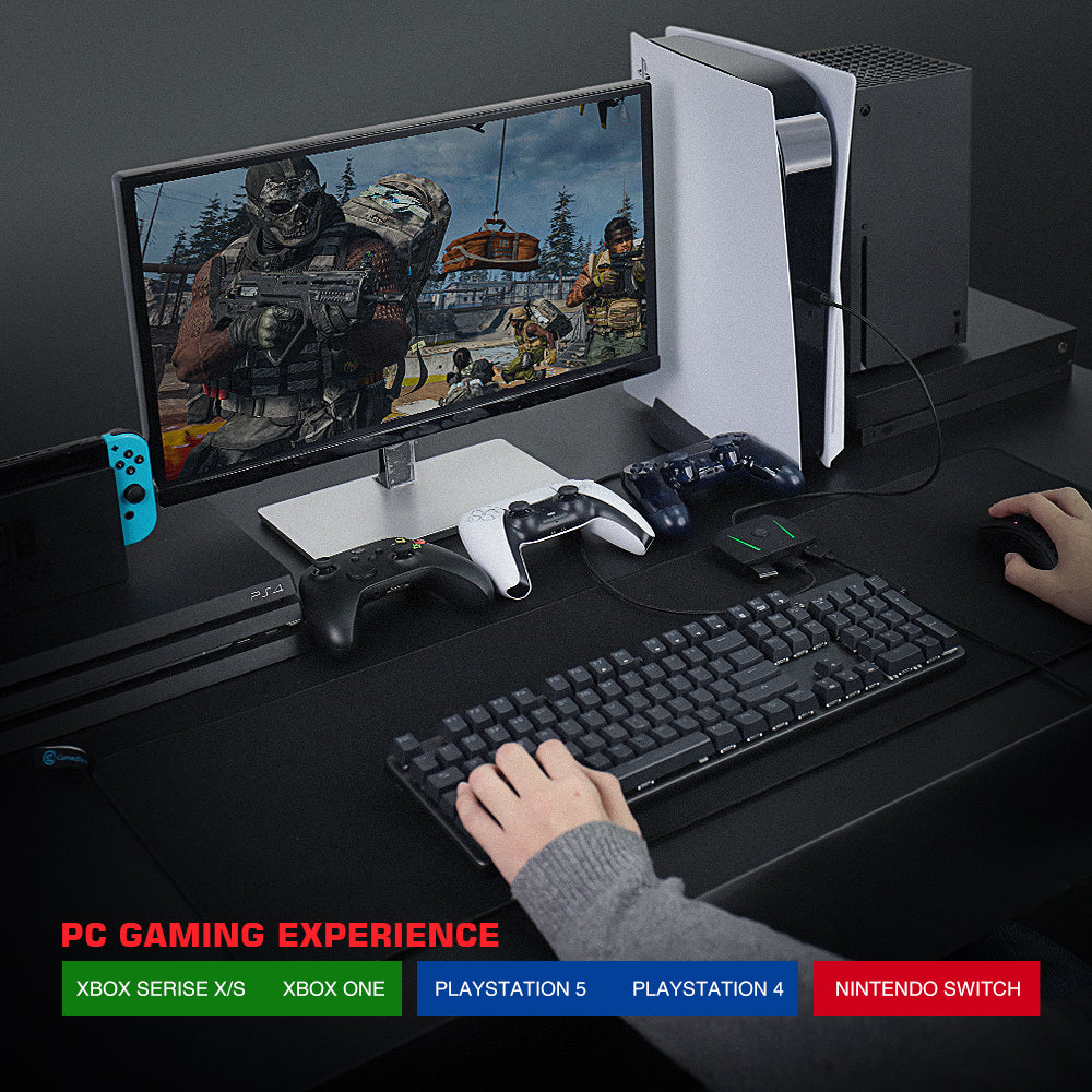 Hỗ trợ PS5 Bộ chuyển đổi bàn phím và chuột GameSir VX2 AimBox, Kết nối có dây với Jack Studio 3.5mm, Tương thích với Nintendo Switch, Xbox Series X, Xbox One, PS4, PS5