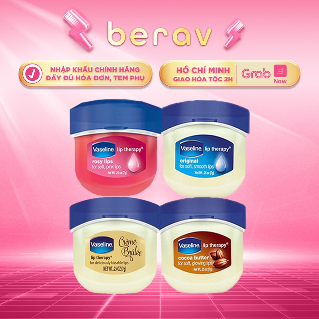 Dưỡng Môi Vaseline Lip Therapy 7g - Đủ Mùi Hương