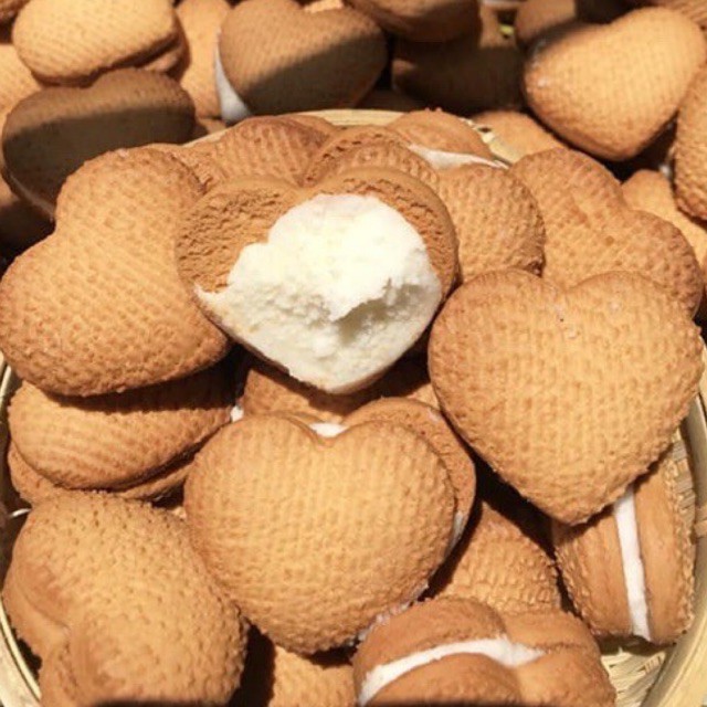 100g bánh tim kem bơ sữa - đồ ăn vặt - bách hóa online uy tín