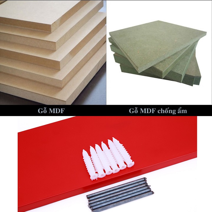 Bộ 3 Kệ Chữ U Sang Trọng Gỗ Lõi Xanh Chống Ẩm + Tặng Lá Gỗ Trang Trí Dán Tường.