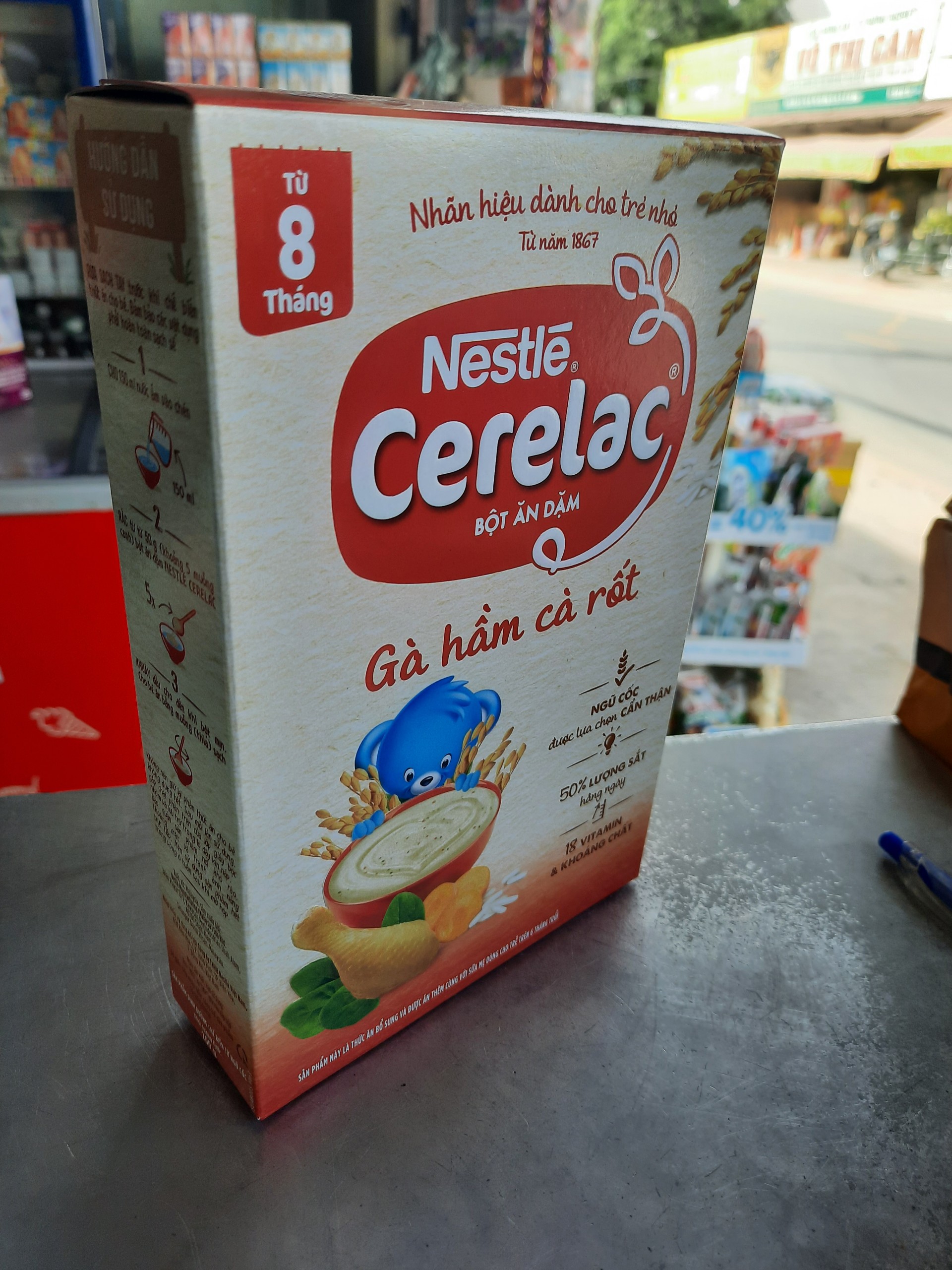 [HCM]Bột ăn dặm Nestlé Cerelac gà hầm cà rốt 200g (7 - 24 tháng)