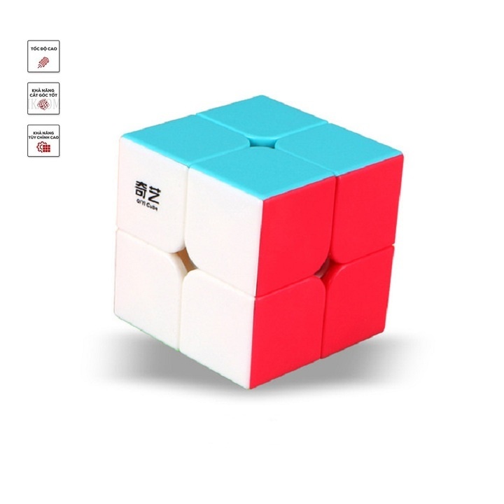 [HCM][FREESHIP] Rubik 2x2 Qiyi S Rubic 2 Tầng Khối Lập Phương Kh&ocircng Viền Đen