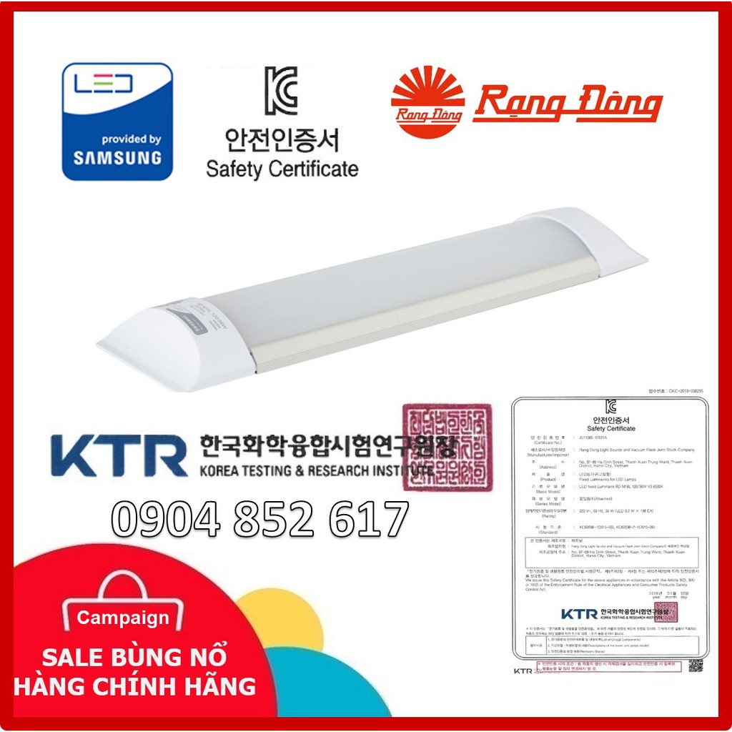 Bộ đèn tuýp led bán nguyệt rạng đông 9w 30 cm , m26l 30/9w