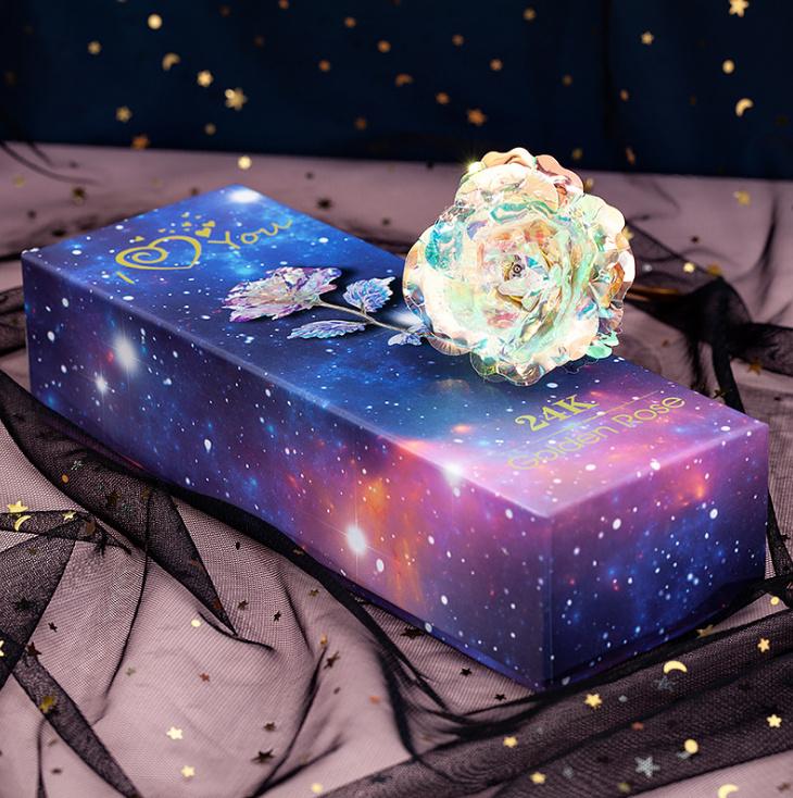 Hộp Quà Hoa Hồng 3D Phát Sáng Đế Love