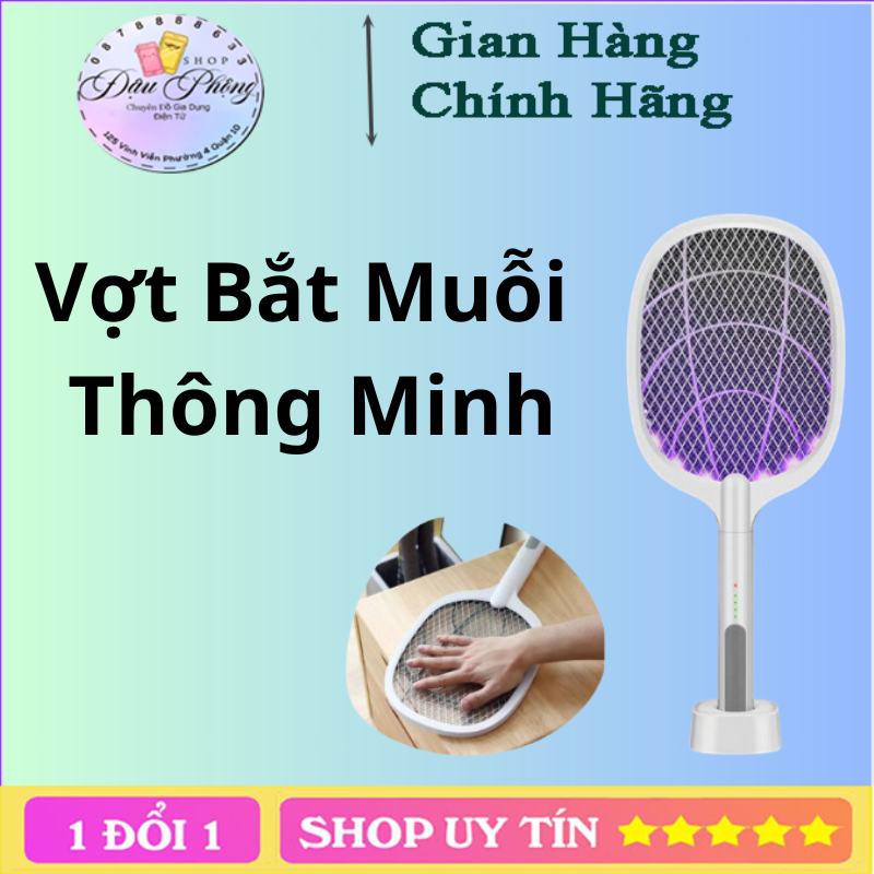 Vợt bắt muỗi bằng điện sạc bằng cáp USB tiện dụng