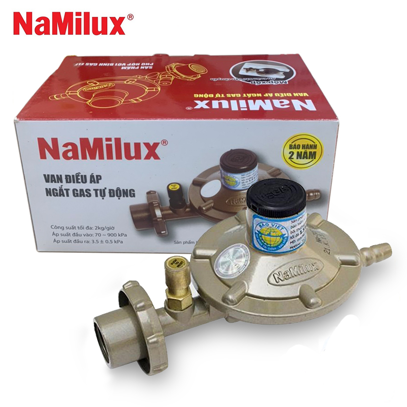 Bộ van gas ngắt tự động namilux na-337s1-vn - dùng bình gas đỏ, elf gas