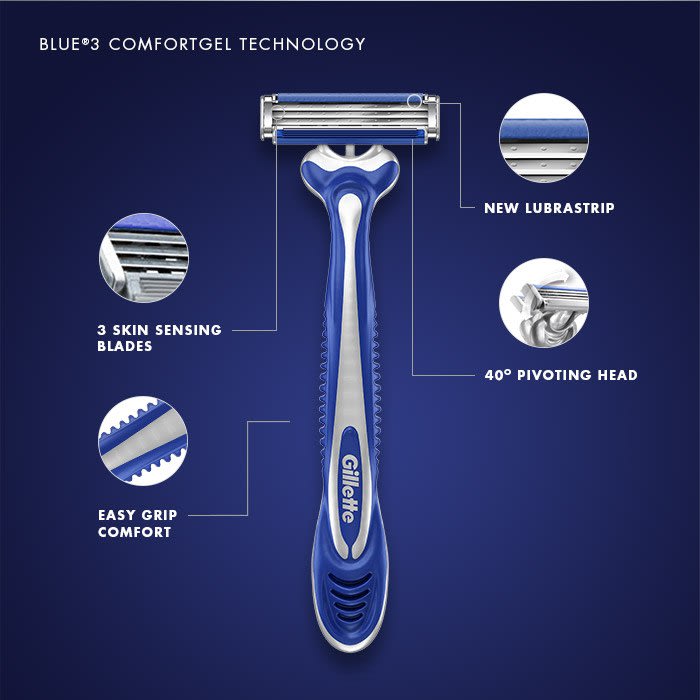 Set 3 dao cạo râu Gillette Sensor 3 Comfort/ Hàng nhập từ Pháp