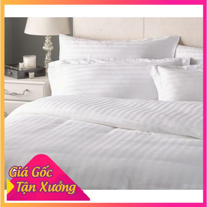 [SALE SẬP SÀN] Vỏ gối trắng sọc T400
