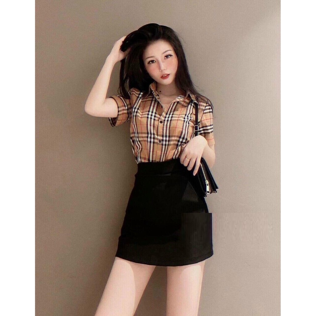 Áo sơ mi Kẻ cộc tay BBR thời trang