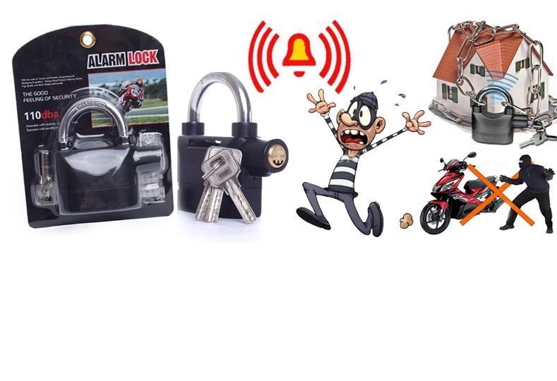 Ổ khóa có còi báo động chống trộm