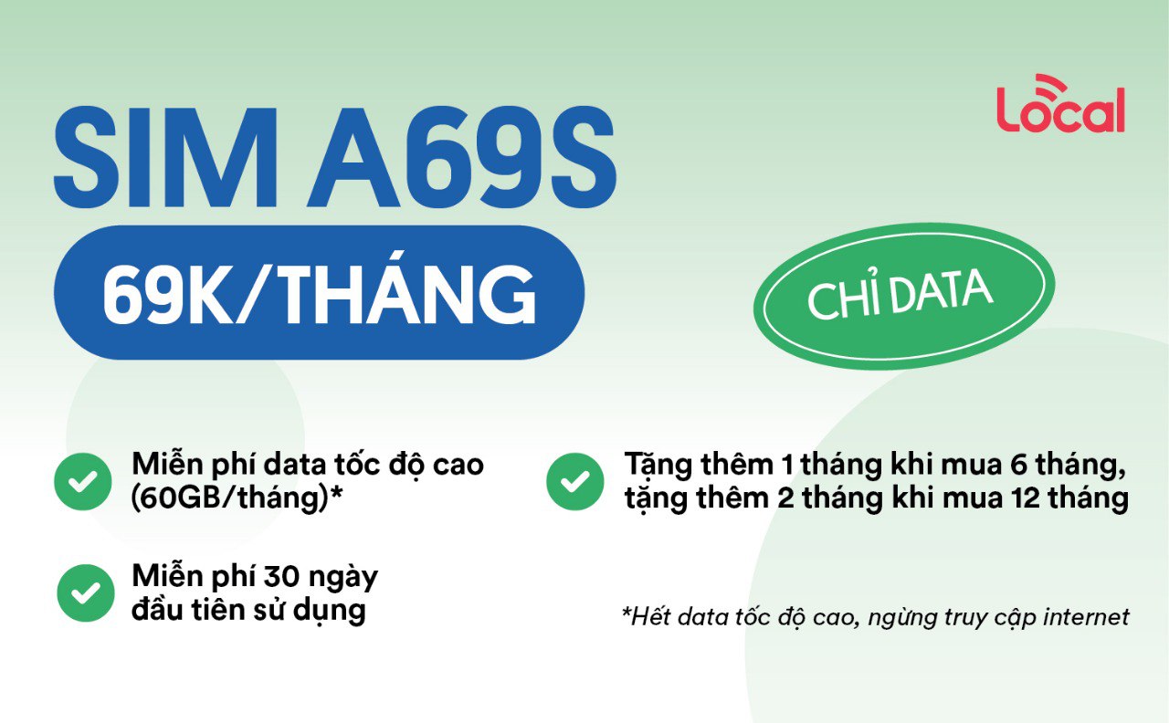 (Tự Chọn Số) Sim Mobifone Local A119S A79S A89E - MAX DATA. Miễn Phí tháng đầu  .CHƯA KÍCH HOẠT