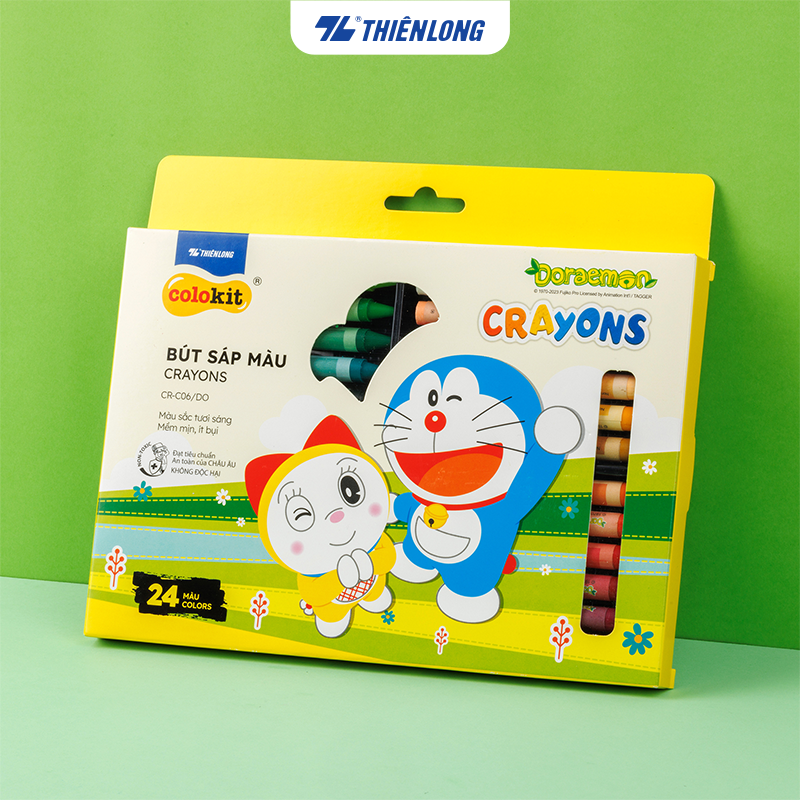 Combo 4 hộp sáp 24 màu Colokit Doraemon CR-C06/DO