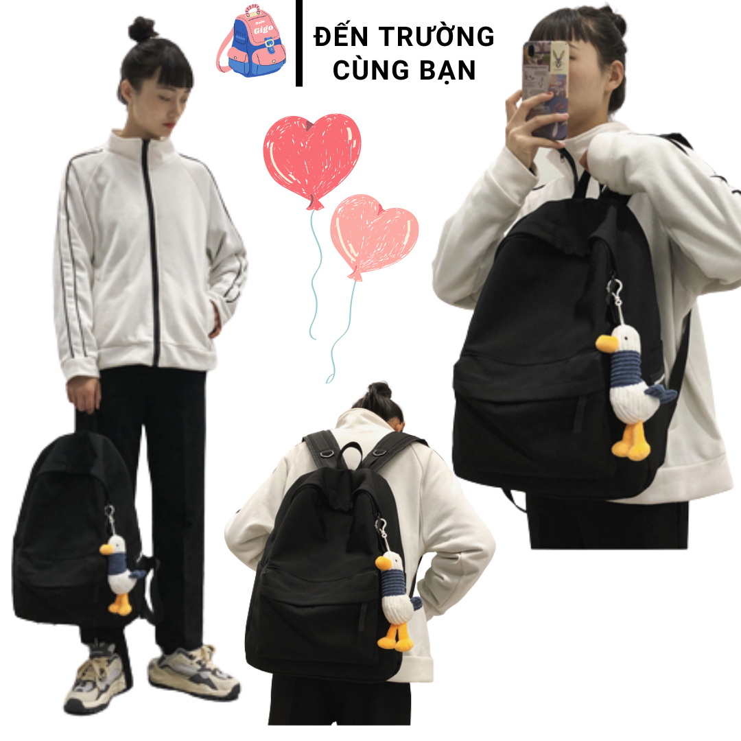 Balo Basic đơn giản vải trơn chống thấm nước G240 - BaloGigo