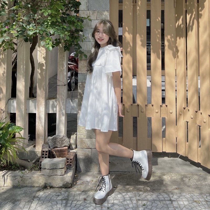 (Oldschoolcloth)ĐẦM BABYDOLL TAY LOE (ảnh thật/video)