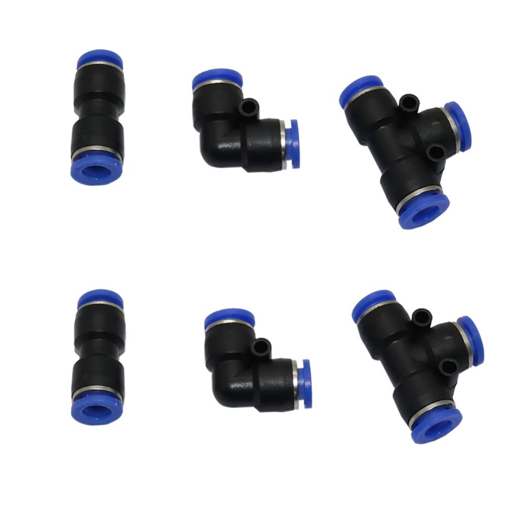 Combo 2 cái góc 2 tê 2 nối ống phun sương 8mm