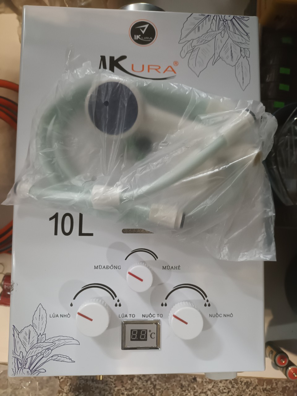 Bình nóng lạnh Gas Akura,Owani 10L Bộ(Combo)