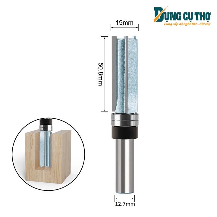 MŨI SOI GỖ PHAY NỀN 3 CÁNH CỐT 12.7MM