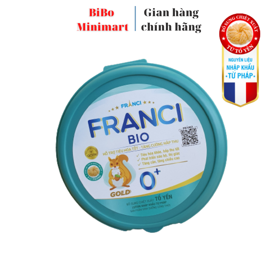 (Mới) Sữa bột Franci Bio Gold 0+, 1+ lon 850G