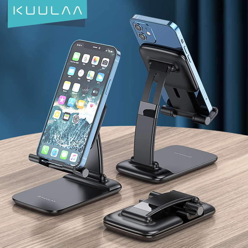 KUULAA Universal Phone Desk Holder Tablet Desktop Holder Telescopic Desktop Stand Adjustable Mobile Phone Support For iPhone iPad Huawei