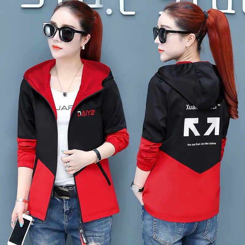 [HCM]ÁO KHOÁC DÙ NỮ PHỐI MÀU LẠ MẮT SIÊU CUTE TT44