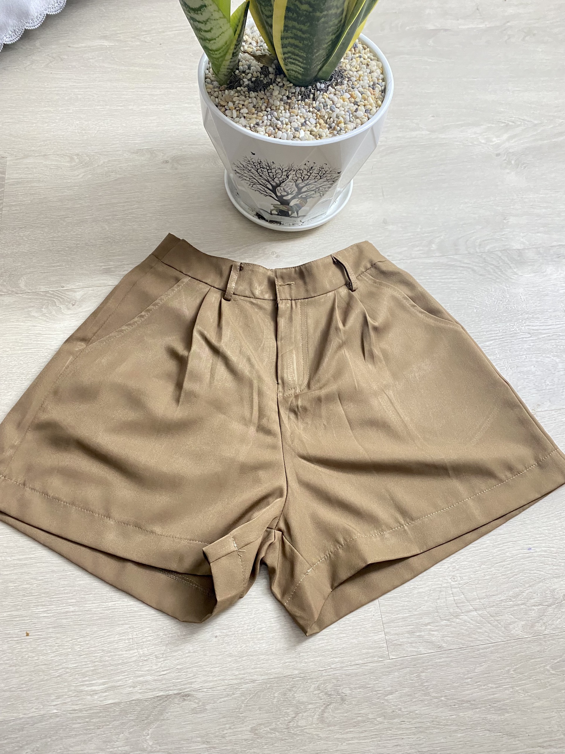 BIGSIZE (58-85KG) - QUẦN SHORT NỮ BASIC LƯNG CAO ỐNG RỘNG