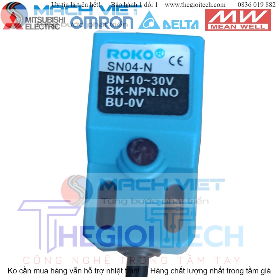 Cảm biến tiệm cận npn vuông, cảm biến roko npn sn04-n giá rẻ