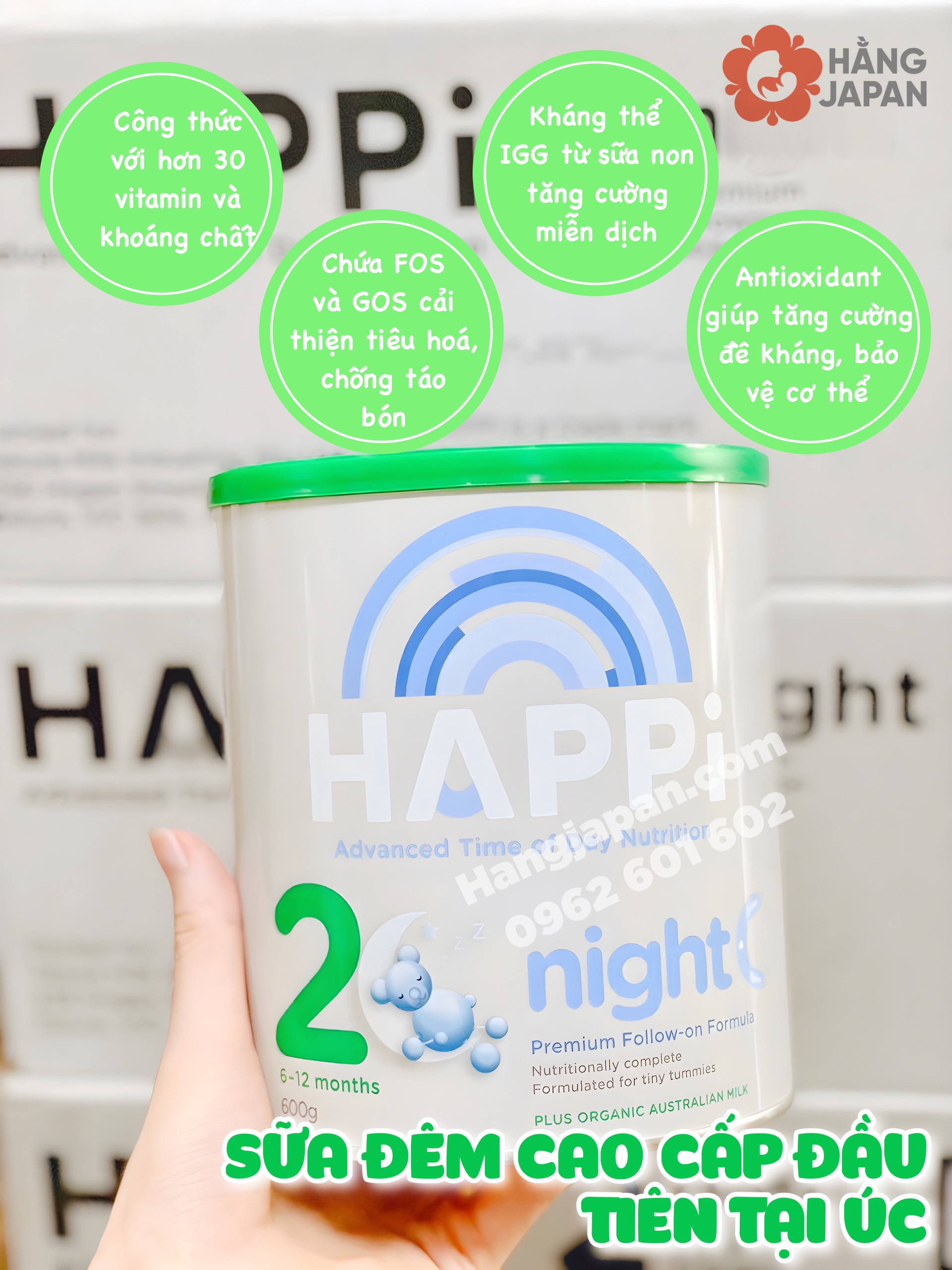 Sữa bột Happi Infant Formula - Úc- 600g