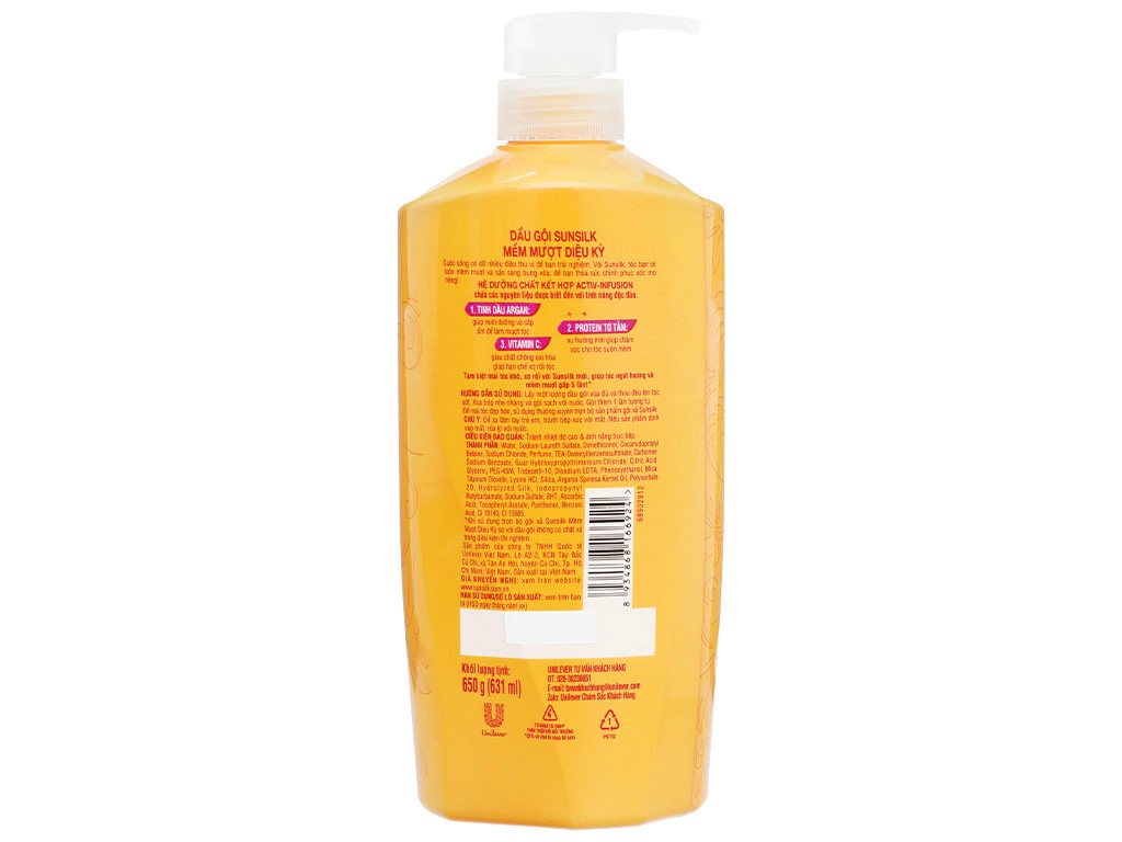 Dầu gội Sunsilk mềm mượt diệu kỳ 631ml