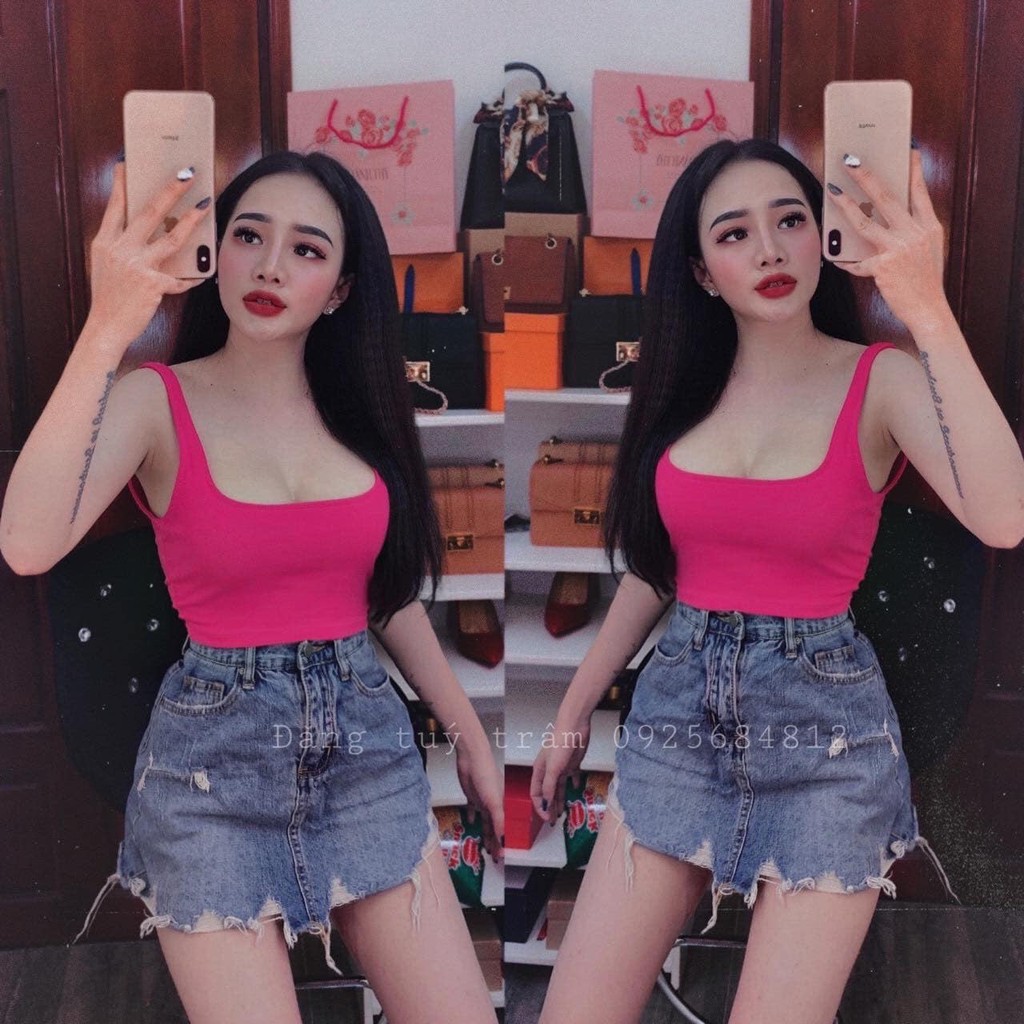 Áo 2 dây croptop hở lưng 2023 House