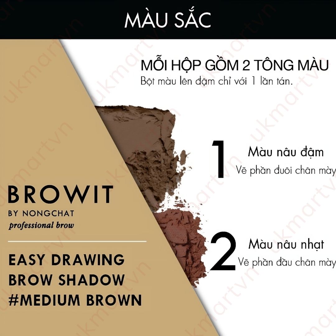 Phấn Kẻ Chân Mày Browit By NongChat Series 1 Easy Drawing Brow Shadow 4g