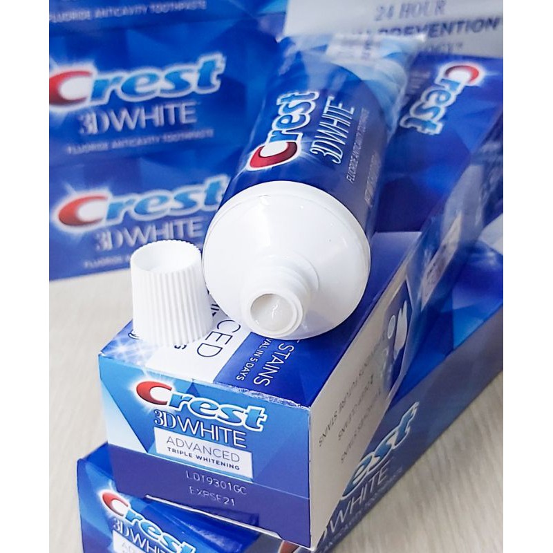 [CHÍNH HÃNG] Kem Đánh Răng Crest 3D White của Mỹ (Tuýp 158g)