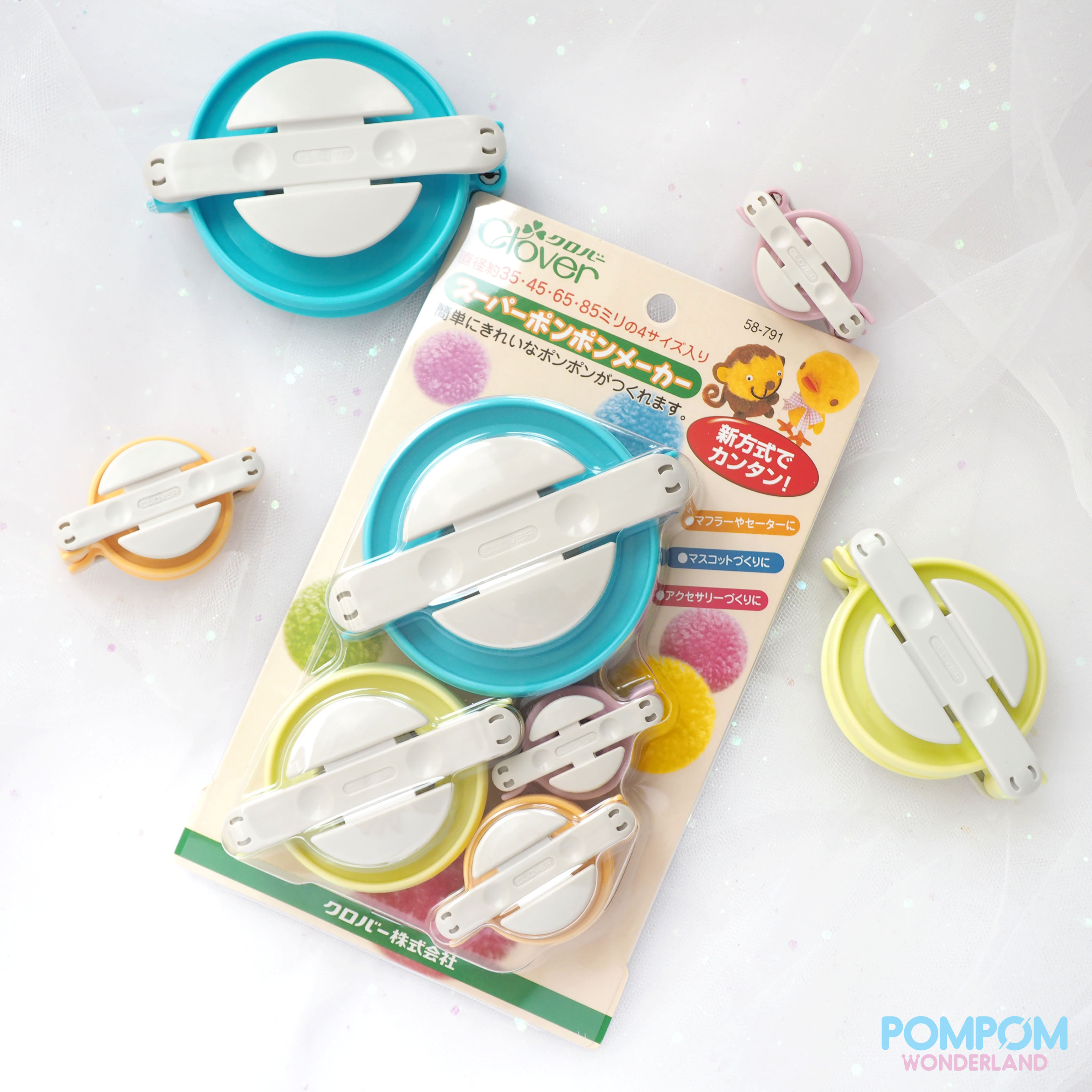 Dụng cụ làm pompom Clover lẻ các size (hàng nội địa Nhật)
