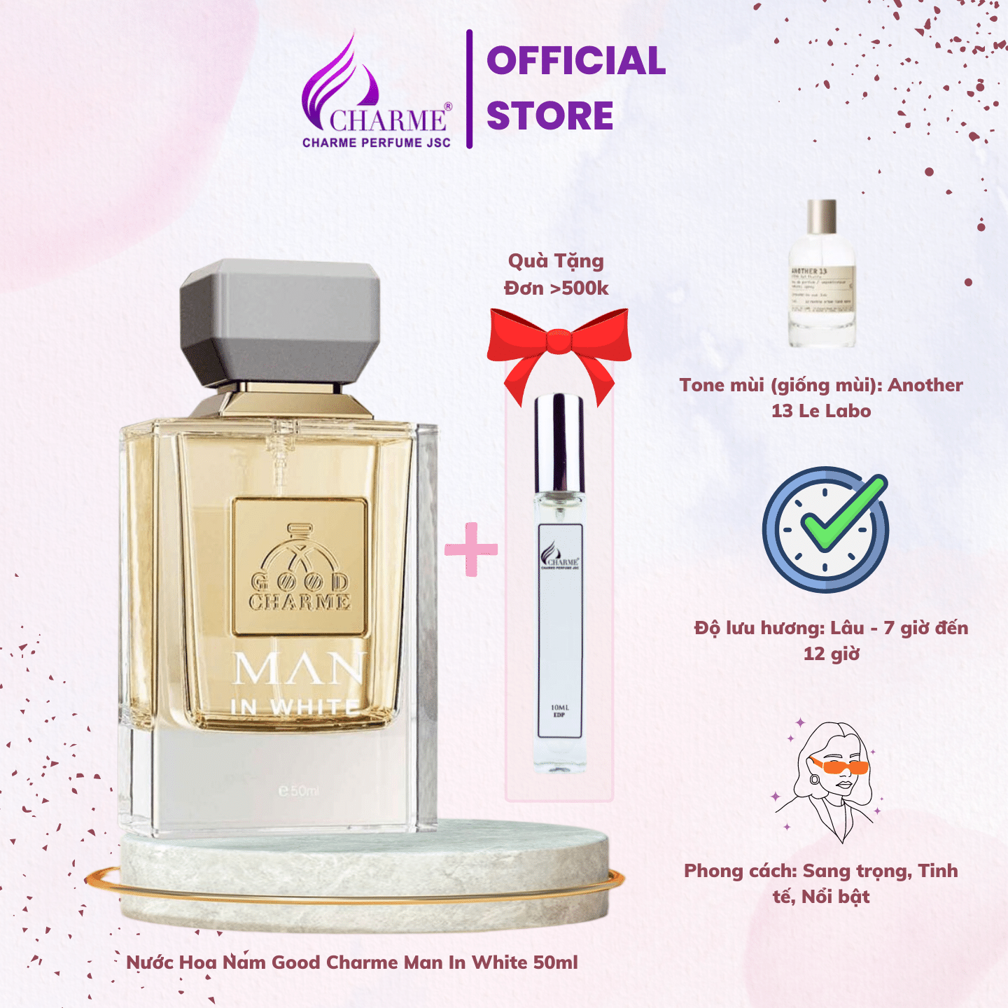 Nước Hoa Nam Good Charme Man In White 50ml